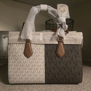 Michael Kors Men's Bag in Cream and Dark Brown